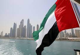 UAE flag flies over Dubai