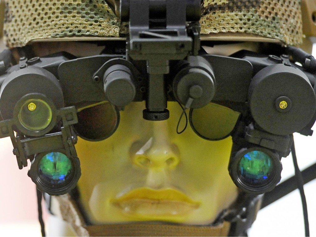 Nightvision goggles on display at the DSEI arms fair in London last year Getty Images
